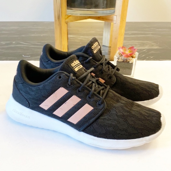 adidas Shoes - ADIDAS | Cloudfoam Black Pink Walk Run Workout Sneakers shoes women’s 7